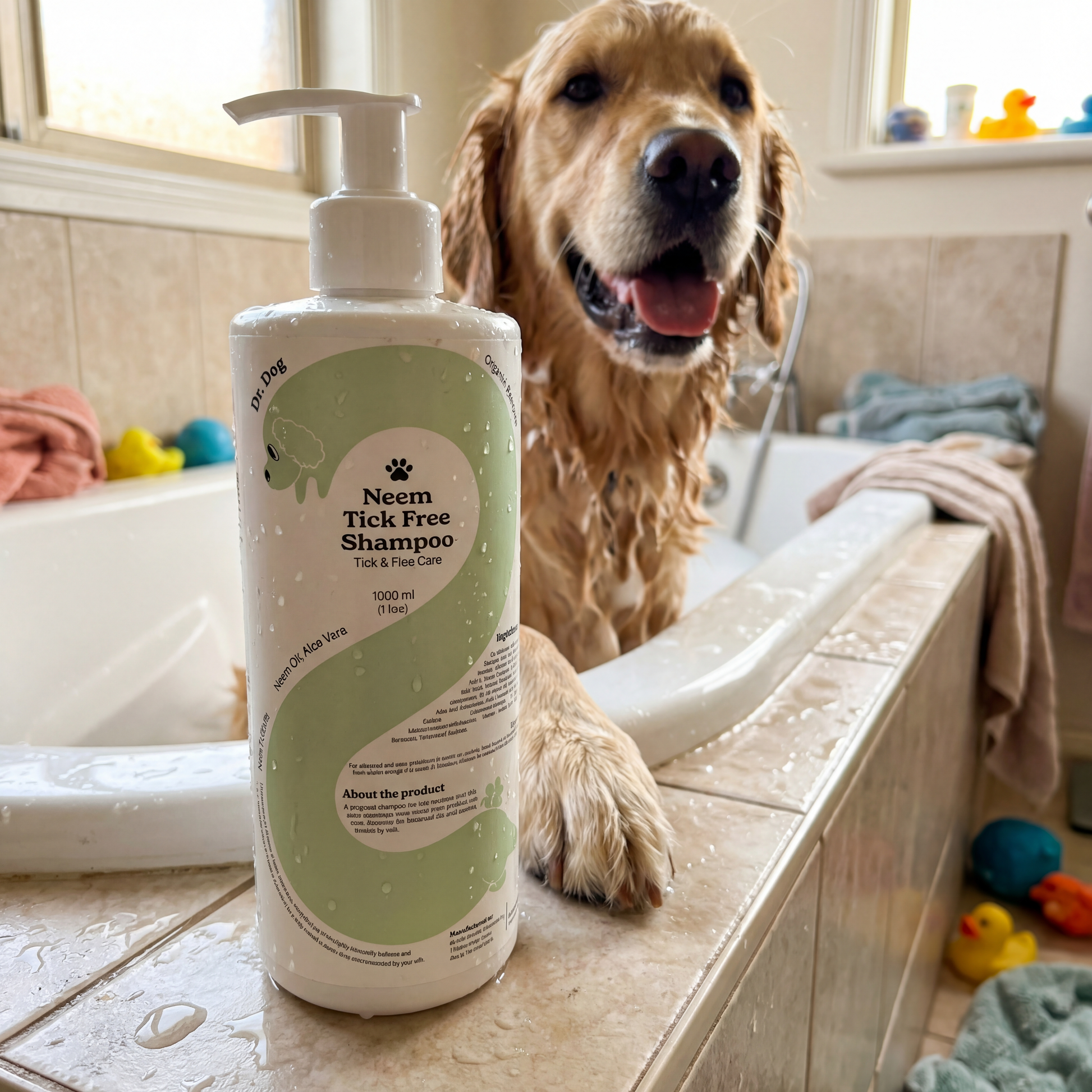 Dr.Dog Neem Anti-Tick Shampoo 1L — natural tick prevention