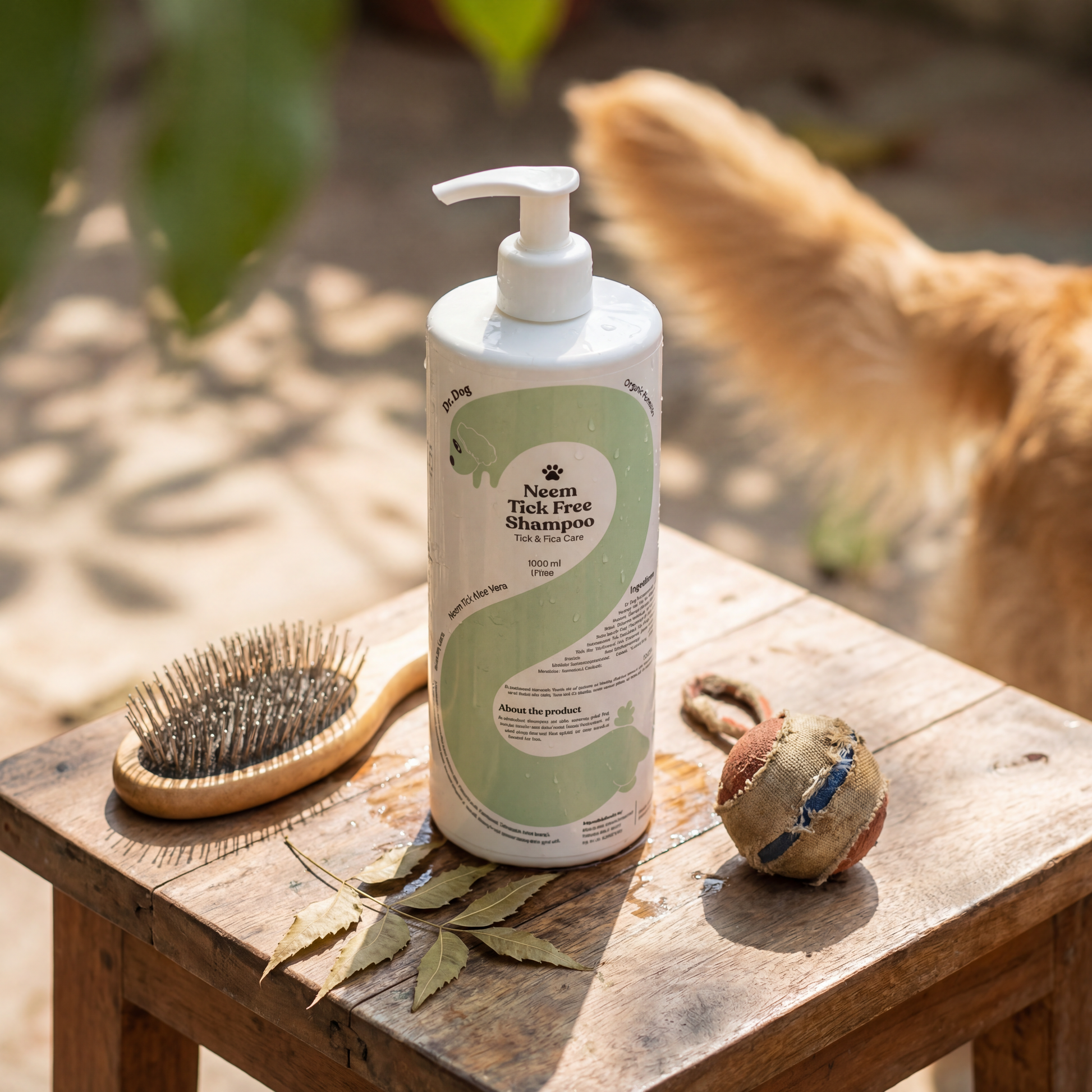 Dr.Dog Neem Shampoo 1 litre size comparison
